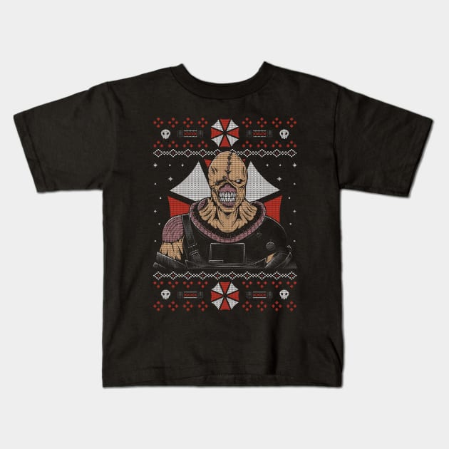 Bio Organic Weapon Christmas Kids T-Shirt by Alundrart